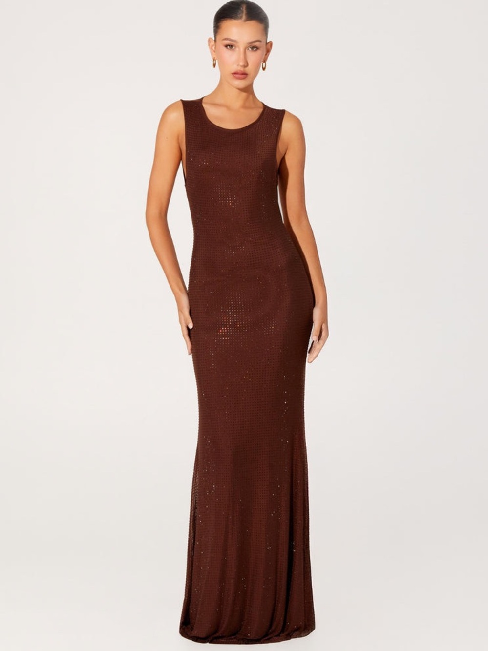 Peppermayo crystal Brown Maxi Dress
